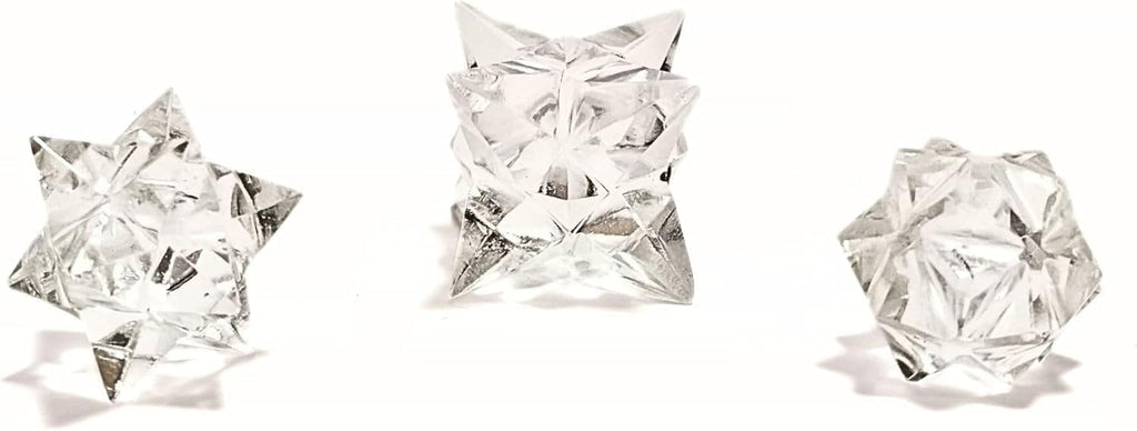 Jet International Merkaba Crystal 12+14+20 Point Energy Generator – Natural Gemstone Sacred Geometry Tool for Meditation, Reiki, Chakra Balancing, Healing & Spiritual Growth