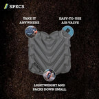 KLYMIT V Seat - Portable, Inflatable Padded Cushion Seat, Perfect for Air Travel, Camping, Backpacking and Bleacher Seats