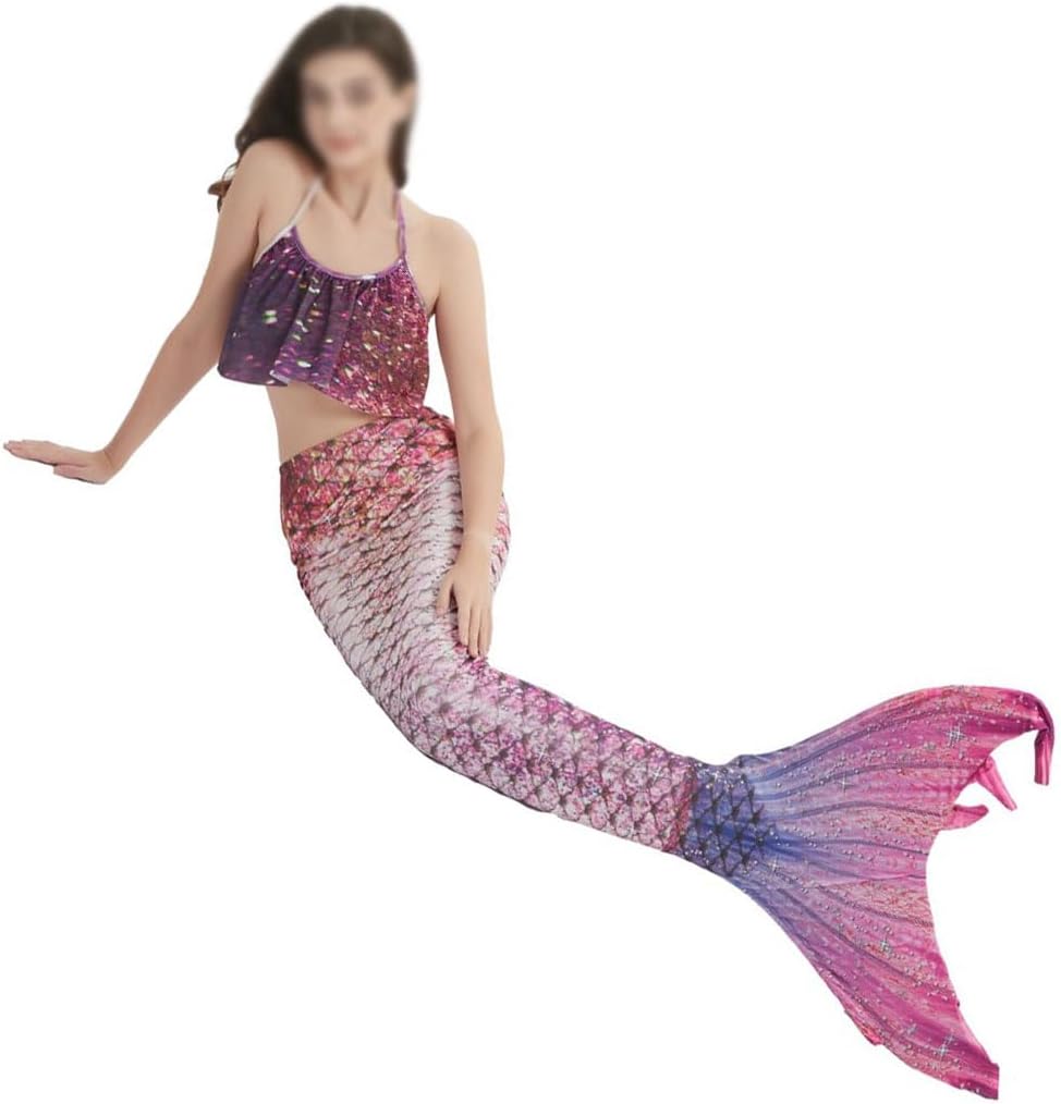 Mermaid Adult Performance Wear, Fishtail Princess Dress 3-Piece Set, Top and Pants Beachwear