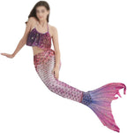 Mermaid Adult Performance Wear, Fishtail Princess Dress 3-Piece Set, Top and Pants Beachwear