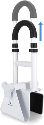 Vaunn Medical Bathtub Handle Grab Bar and Safety Rails for Seniors, Height Adjustable Tub Handles