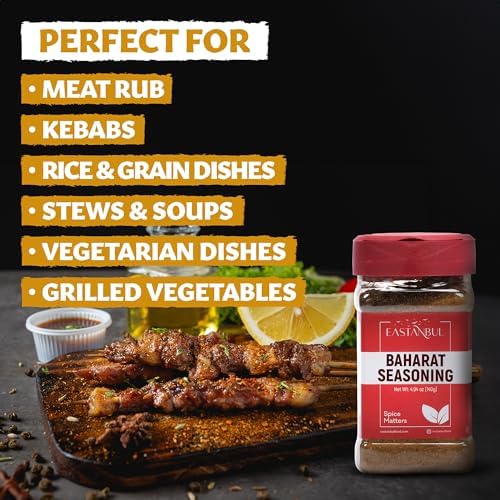 Eastanbul Baharat Spice Blend, 4.94oz, Baharat Spice, Seasoning For Turkish & Middle Eastern Dishes, Turkish Seasoning Mix, Vegan, Gluten Free, Sodium Free, No Filler, No MSG