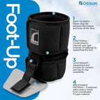 Ossur Foot-Up Drop Foot Brace | Ankle-Foot Orthosis (AFO) for Drop Foot Support | Lightweight, Adjustable Wrap for All-Day Comfort | Breathable Material for All Day Walking | (Black, Large)