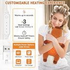 Capybara Heating Pad for Cramps & Menstrual Pain Relief,Cute Stuffed Animal Electric Heating Pad,USB Powered Heated Stuffed Animals,14''Portable Plush for Neck/Back/Shoulder,Gift for Women Wife Girls