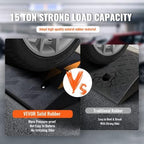 VEVOR Rubber Curb Ramp 3.5" Rise Height Sidewalk Curb Ramp, 10" Width 39.4" Length Driveway Ramp for Curb, 15T Heavy Duty Rubber for Forklifts, Trucks, Buses, Cars, Wheelchairs, Bikes