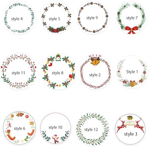 Custom Merry Christmas Stickers - Personalized Labels, Vinyl Transparent Clear Stickers for Food Jars - 100 or 200 pcs (Style 11)