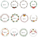 Custom Merry Christmas Stickers - Personalized Labels, Vinyl Transparent Clear Stickers for Food Jars - 100 or 200 pcs (Style 11)