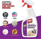 Max Strip Tape, Glue & Adhesive Remover 22oz | Fast-Acting | Removes All Kinds of Glues, Stickers & Sticky Residue | For Wood, Metal & Multiple Surfaces | No Harsh Odor Leaves Surface Clean