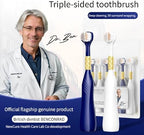 FOTN British 3 Sided Toothbrush Adult Soft Bristle Big Head Home Gum Protection deep Cleaning Teeth Tongue Coating 2025 Latest Model