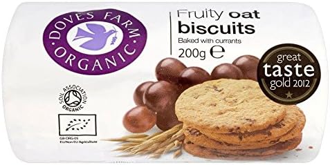 Doves Farm Organic Fruity Oat Biscuits (200g) - Pack of 6