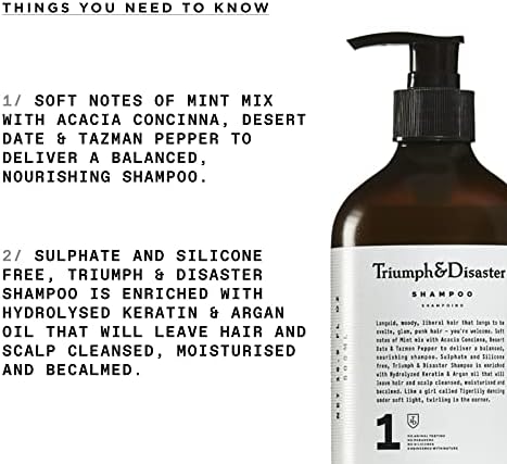 TRIUMPH & DISASTER | Shampoo, Deep Cleansing - Soothes & Hydrates Sensitive, Dry and Damaged Hair & Scalp with Keratin for Men & Women, 16.9 fl oz