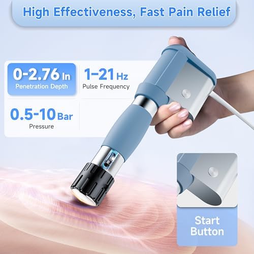 2026 MODOY Shockwave Therapy Machine for Joint/Muscle Pain Relief, FSA/HSA Eligible Shockwave Therapy, Non-Invasive Extracorporeal ESWT Shock Wave Therapy Device, Ideal for Home & Clinical Use(White)