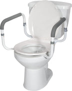 Drive Medical RTL12087 Bathroom Grab Bar for Toilets, White