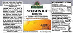 Nature's Answer Vitamin D-3 Drops 4000 IU 0.5 Fluid Ounce | Natural Immune Booster | Promotes Muscle and Bone Function | Supports Cardiovascular Health