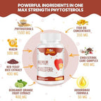 Cholesterol Supplements with Plant Sterols, Niacin, Red Yeast Rice, Citrus Bergamot, Garlic, Cholesterol Supplement Support Normal Cholesterol Levels, 180 Softgels