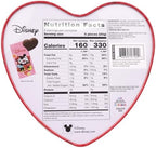Mickey and Minnie Valentine’s Candy Gift Tin, 10 Individually Wrapped Milk Chocolate Hearts, Reusable Container, 2.12 Ounces