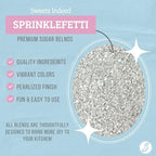 Sweets Indeed Sprinkles, Edible Sprinkle Sugar Mix, Perfect for Cake Decorations, Baking, Ice Cream, Cookies, Cupcake Topper, 5 ounces (Silver)