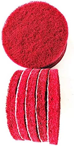 20 Pieces Scrub Pads Drill Power Brush Tile Scrubber Scouring Pads Cleaning Kit Including 2 Kinds of Abrasive Buffing Pads Replacement for Home Kitchen House Indoor Outdoor Cleaning (4 Inch)