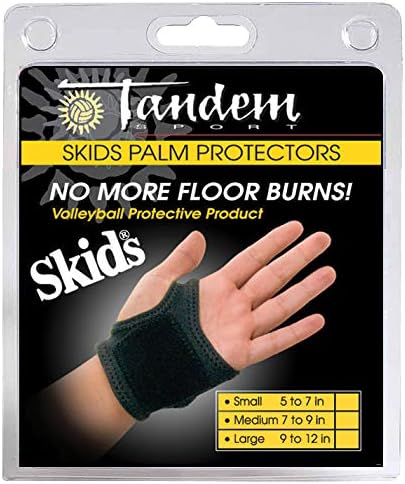 Tandem Sport Skids Palm Protectors - Volleyball Hand Protection for Floor Burns and Bruises - Used by Olympic Athletes - Fingers Free for Setting - Set of 2