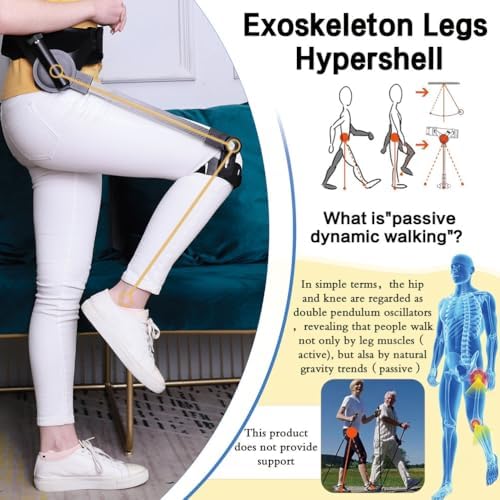 Wearable Bionic Power for Walking, Leg Lift and Climbing Support, Adjustable 3 Strength, Bionic Body Power Walking Aids for Adults Elderly,Travel/Daily Mobility Support,Left Leg L