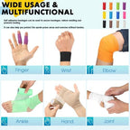 4 Pack Self Adhesive Bandage Wrap, 6 in x 5 Yards Non-Woven Self Adherent Cohesive Bandage, Vet Wrap Wound Tape for Thumb Finger Wrist Knee Ankle, Pink