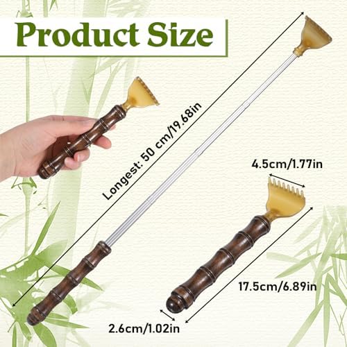 Retractable Back Scratcher, Bamboo Back Scratcher Portable Backscratchers for Men Women