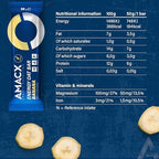 AMACX Energy Oat Bar for Endurance Sports – 12 x 50g – Energy Bars Carbohydrate mix (31g) – Vegan Protein Bar with 50mg magnesium – Running & Hiking Snacks – Healthy Oatmeal Power Bars - Banana