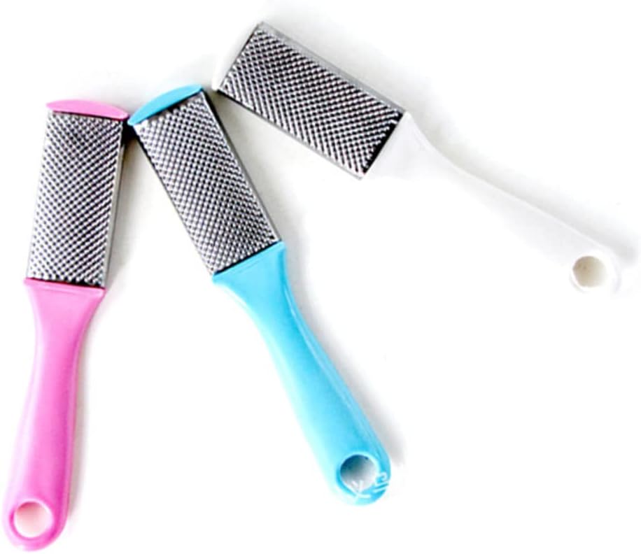 FRCOLOR 3pcs Double-Sided Metal Foot Rasp Tool for Pedicure Exfoliating File for Dead Skin Removal Foot Care for Cracked Heels and Smooth Skin Random Style
