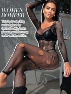Buitifo Lingerie for Woman Sexy Bodysuit Fishnet Bodystocking Mesh Tights Sheer Jumpsuit