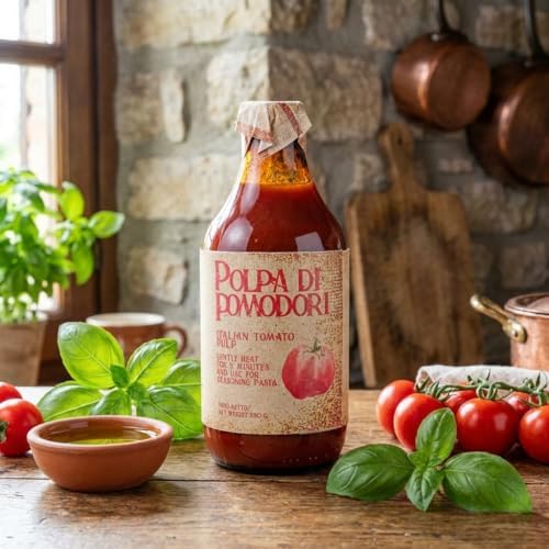 ARTIGIANI DEI SAPORI - Italian Tomato Pulp, 11.6 oz, Pomodoro Puree, Fine Tomato Pulp Passata