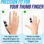 Thumb Splint (2 Pack) Trigger Thumb Splint, Thumb Brace for Pain Relief, Knuckle Immobilization, Thumb Spica for Arthritis, Mallet Finger, Also Fits Index, Ring, Pinky, Little, Small Fingers