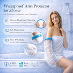 Cast Covers for Shower Arm Adult, Waterproof Arm Cast Cover for Shower, Reusable Cast Protector for Broken Arm, Wrist, Hand and Elbow, Soft Watertight Shower Sleeve for Bandages After Surgery [2026 Upgrade]