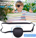 2 Pcs Eye Patch, Medical Eye Patches for Adults Kids Adjustable Eyepatch for Right/Left Eye, Amblyopia Lazy Eye Patch