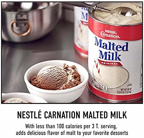 Carnation Malted Milk, Dry Shelf Stable Malted Milk, Great for Baking, Shakes, Sundaes, 2.72 lb Can
