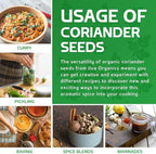 Jiva USDA Organic Coriander Seeds Whole 7 Ounce - New!