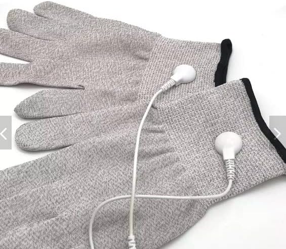 Careforyou DDS Conductive Silver Fiber Electric Massage Gloves for Facial Massager