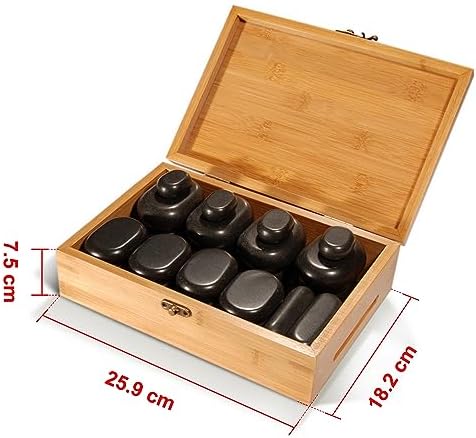 Master Massage 28-Piece Hot Stone Set – Basalt Rocks for Professional & Home Spa Therapy, Healing & Pain Relief