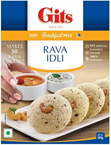 Gits Rava Idli Mix, 1500g (Pack of 3 X 500g Each)