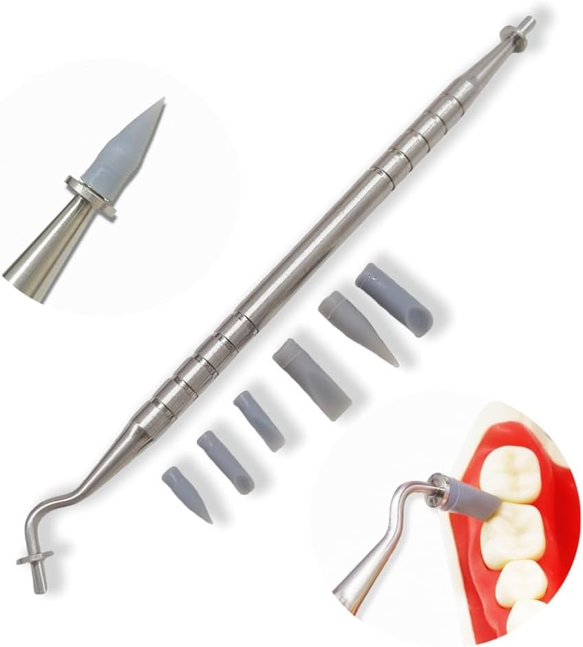 Dental Resin Brush Pens Stainless Steel Handle Shaping Silicone Soft Head Adhesive Tools for Porcelain Teeth Composite Cement