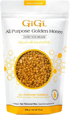 GiGi Golden Honee Hard Wax Beads – Stripless Hair Removal Wax for Face, Bikini, Legs & Body, All Purpose Waxing Beads for At-Home Waxing, 14 oz