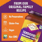 Patak’s Tandoori Marinade Paste - Mild Indian Tandoori Paste with 8 Expertly Blended Spices - Gluten-Free & Vegan - Flavorful Chicken Marinade for Grilling, Baking & BBQ Cooking - 11oz Jar (Pack of 3)