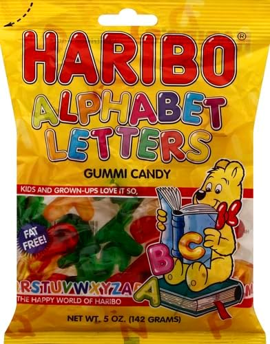 HARIBO Gummi Candy, Alphabet Letters, 5 oz. Bag