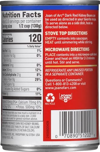 Joan of Arc Dark Red Kidney Beans, 15.5 Ounce (Pack of 12)