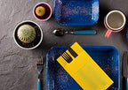 Yellow Dinner Napkins Cloth Like with Built-in Flatware Pocket, Linen-Feel Absorbent Disposable Paper Hand Napkins for Kitchen, Bathroom, Parties, Weddings, Dinners or Events, 1/8 Fold, Pack of 50