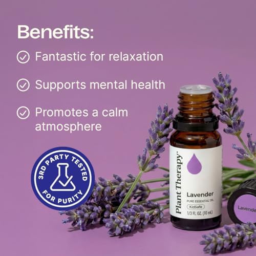 Plant Therapy Lavender Essential Oil 100% Pure, Undiluted, Natural Aromatherapy, Therapeutic Grade 30 mL (1 oz)