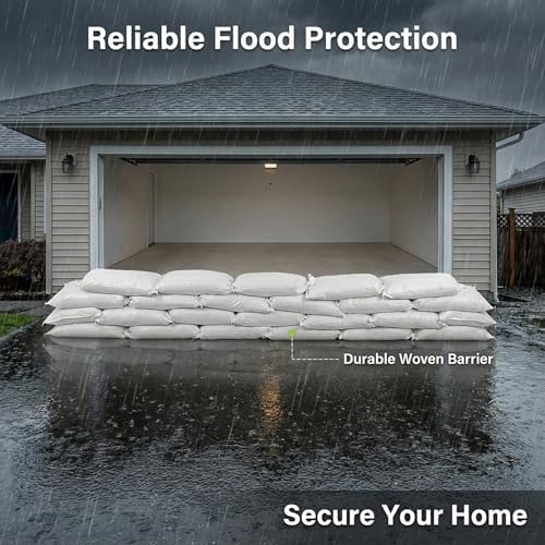 MAQIHAN Empty Sand Bags - 8PCS Woven Polypropylene Heavy Duty Tear Resistant Sandbags for Hurricane Sand Bags for Flooding Construction Project Storing Dry Materials