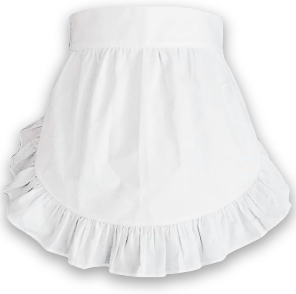 CRB Fashion Waist Apron Kitchen Cooking Restaurant Cotton Bistro Half Aprons with Pockets For Woman
