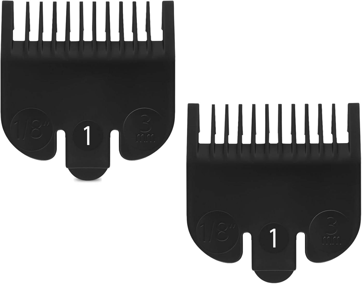 For Wahl #1 Guide Comb Attachment 1/8" (3.0 mm), Professional Clipper Guard Replacement for Wahl, Trimmer Guards set, Hair Cutting Guard Attachment 3114-001, Black (2 Pack)