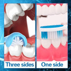 3 Sided Toothbrush, 2Pcs U-Shaped Autism Toothbrush 360° Oral Teeth Cleaning Triple Bristle Toothbrush, Soft Sensory Toothbrushes for Toddler Kid Adult Complete Tooth Care (Blue, Green)