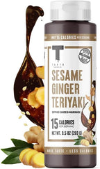 Taste Flavor Co. Wing Sauce and Marinade, Great Tasting, Keto Friendly, Low-Calorie Sauce (Sesame Ginger Teriyaki)